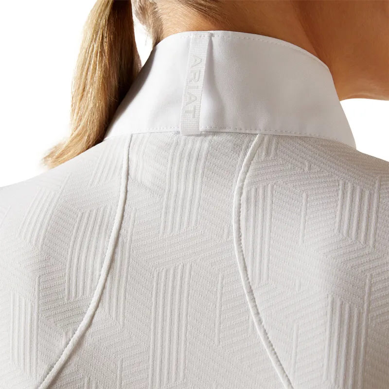Ariat Luxe 2.0 Long Sleeve Ladies Competition Shirt - White-3