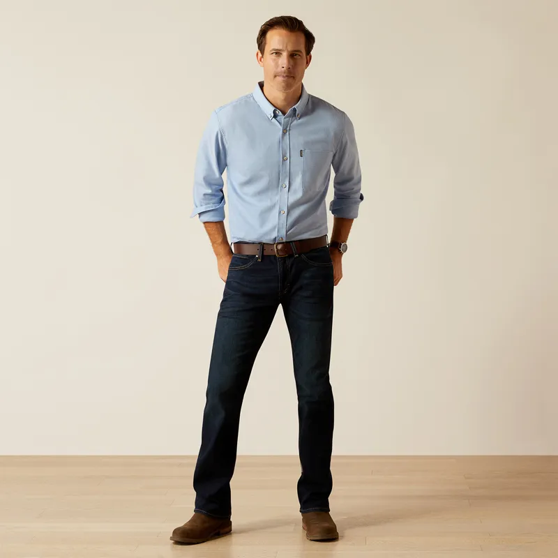 Ariat Country Simmental Mens Shirt - Chambray Blue-4