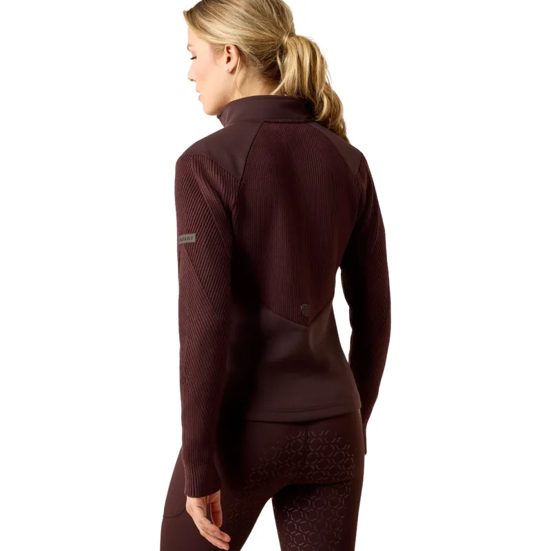 Ariat Skadi Womens Full Zip Sweatshirt - Chocolate Plum-1