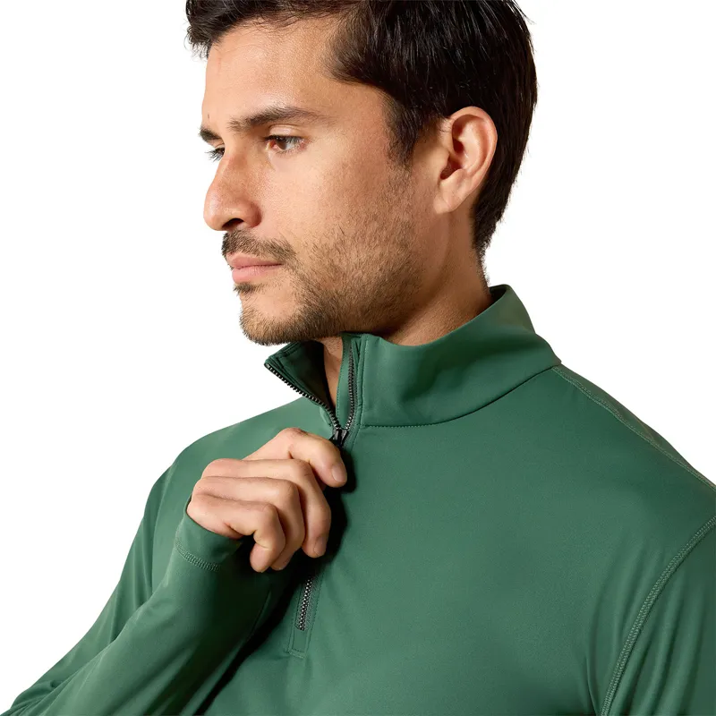 Ariat SolVeil Mens 1/4 Zip Base Layer - Monstera-4