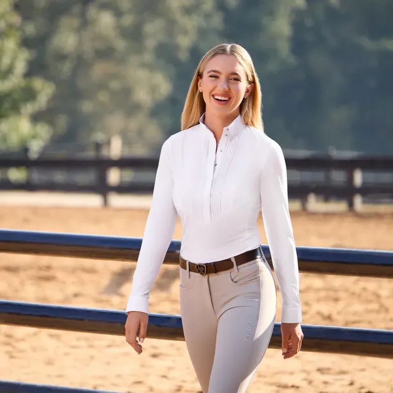 Ariat SolVeil Womens Show Shirt - White-5