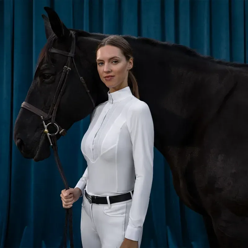 Ariat SolVeil Womens Show Shirt - White-6