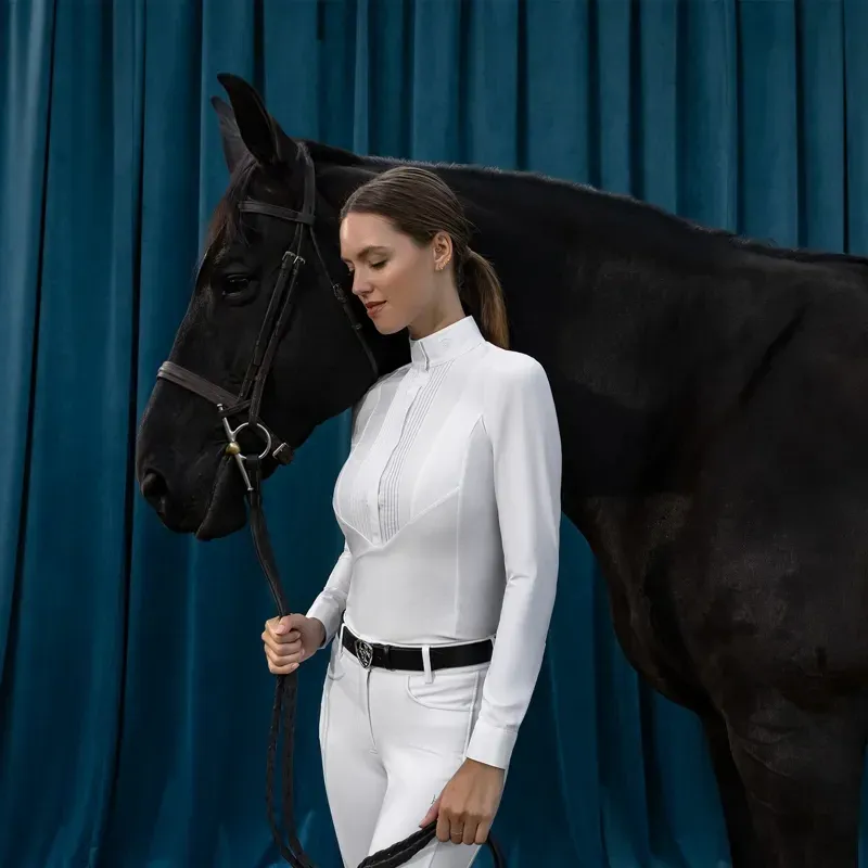 Ariat SolVeil Womens Show Shirt - White-7