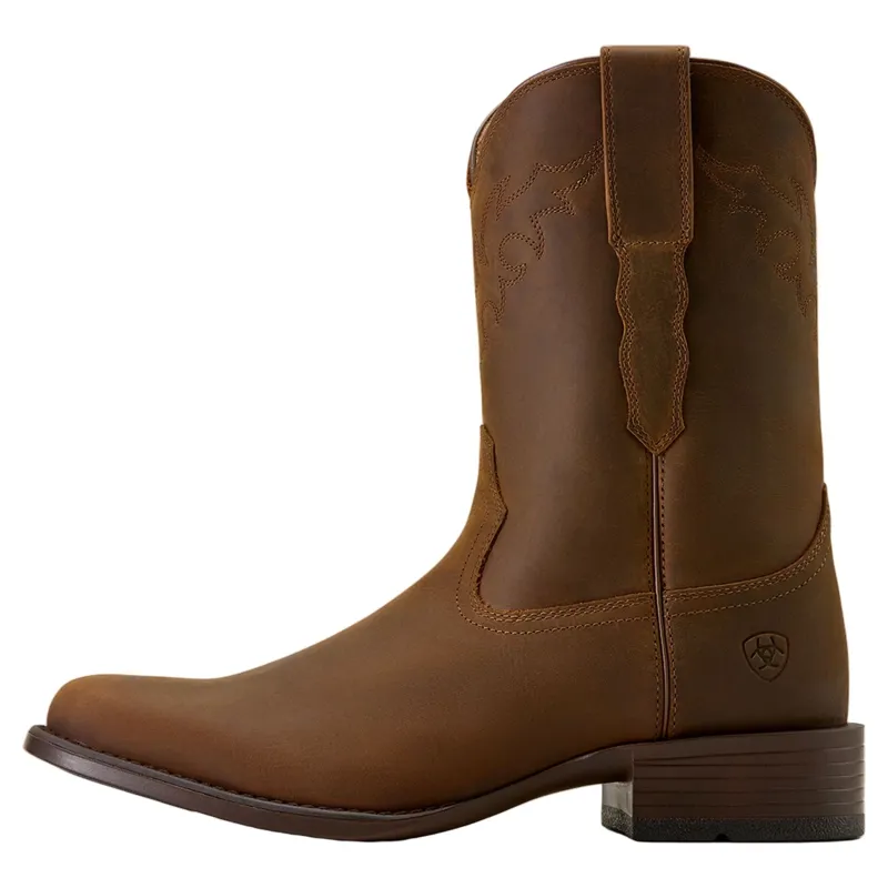 Ariat Sonoro Mens Roper Toe Western Boots - Distressed Brown-3