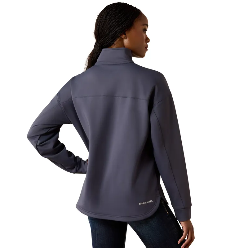 Ariat Breeze Logo 1/2 Zip Womens Sweatshirt - Ombra Blue-1