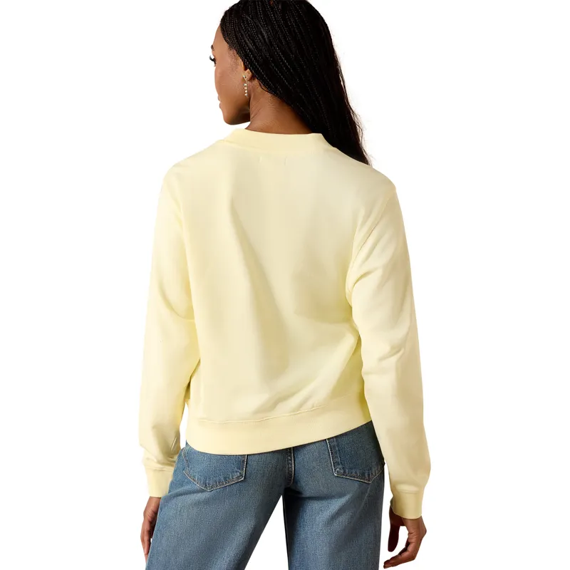 Ariat Essential Womens Crew Neck Sweatshirt - Pear Sorbet-1