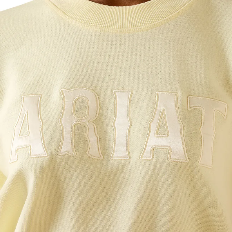 Ariat Essential Womens Crew Neck Sweatshirt - Pear Sorbet-2