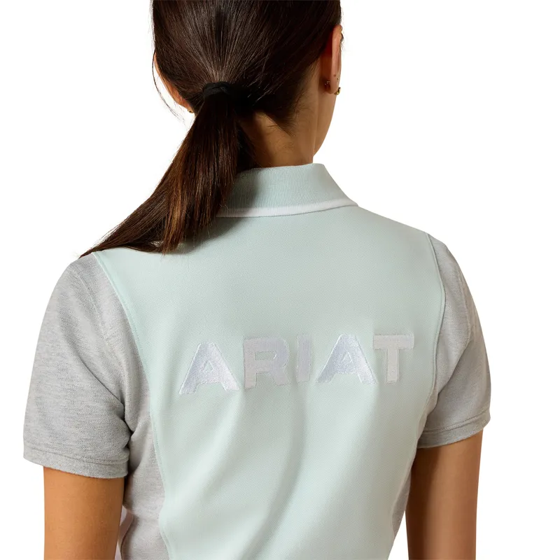 Ariat Taryn Womens Polo Shirt - Starlight Blue/Grey-3
