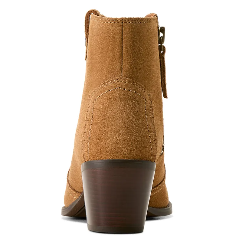 Ariat Tilbury Ladies Short Western Boots - Carmel Suede-2
