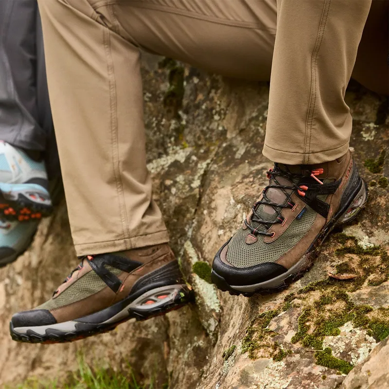 Ariat Traverse Mid Height Mens Waterproof Hiking Boots - Brown Bark/Evergreen-11