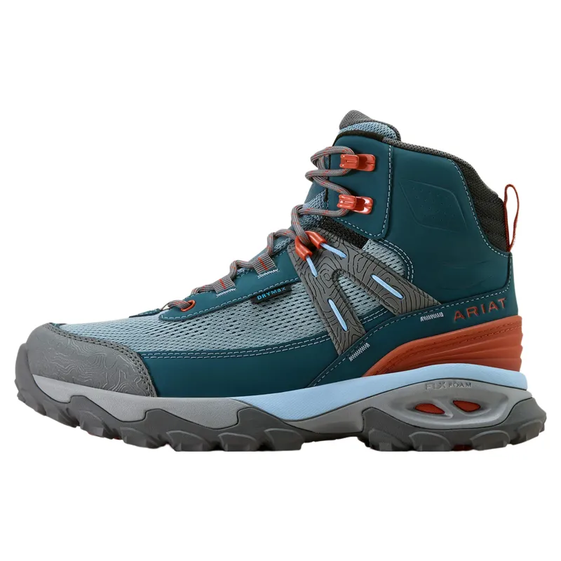Ariat Traverse Mid Height Womens Waterproof Hiking Boots - Blue Depths-2
