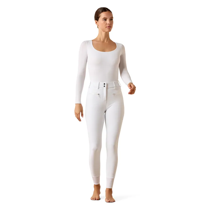 Ariat Tri Factor Allure Full Grip Womens Competition Breeches - White-2