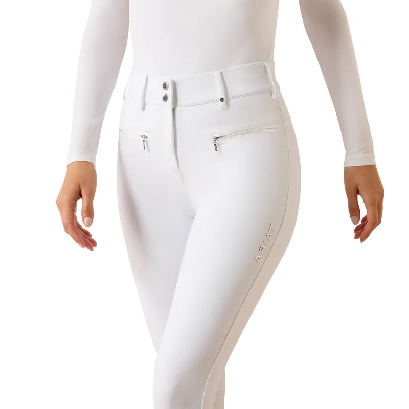 Ariat Tri Factor Allure Full Grip Womens Competition Breeches - White-3