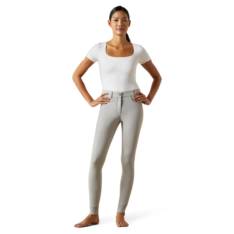 Ariat Tri Factor Womens NT Full Grip Competition Breeches - Show Grey-2