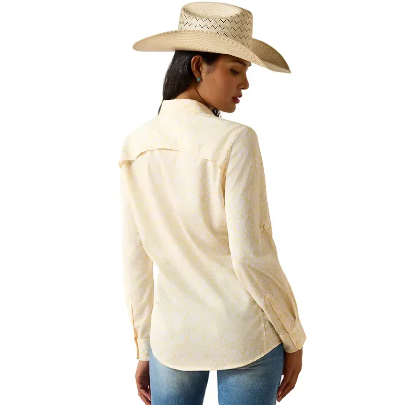 Ariat VentTEK Stretch Ladies Long Sleeve Shirt - Pearl Sorbet/ Kaleidoscope-2