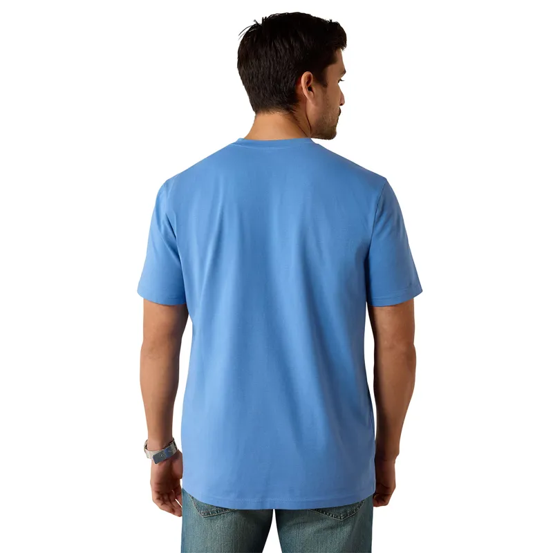 Ariat Vertical Logo Mens Tee - Riviera-1