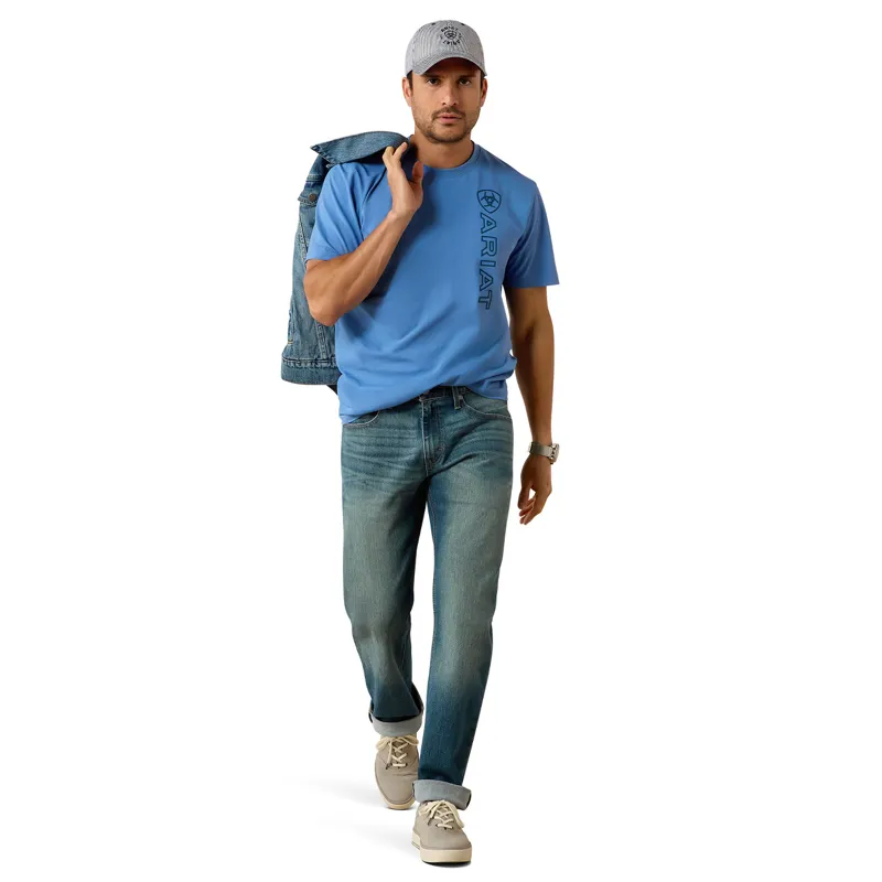 Ariat Vertical Logo Mens Tee - Riviera-3