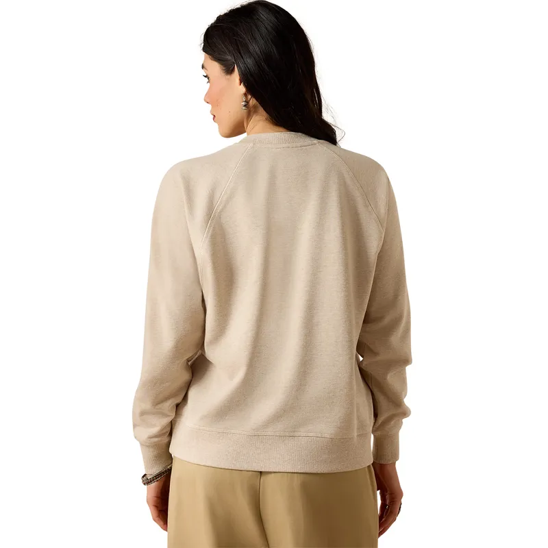Ariat Victoria Womens Sweatshirt - Khaki Heather-1