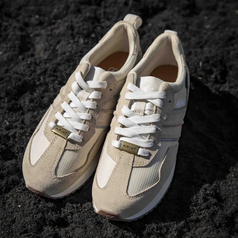 Ariat Ranch Runner Waterproof Womens Trainers - Cloud Cream-3