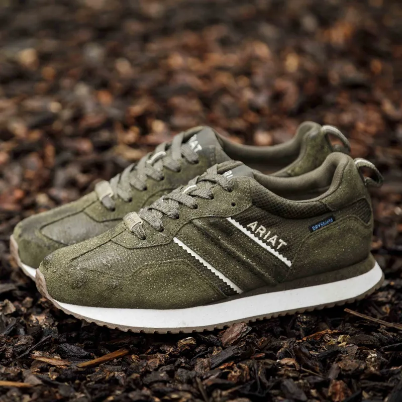 Ariat Ranch Runner Waterproof Womens Trainers - Olive Night-9