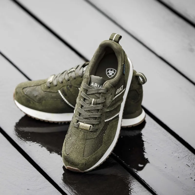 Ariat Ranch Runner Waterproof Womens Trainers - Olive Night-3