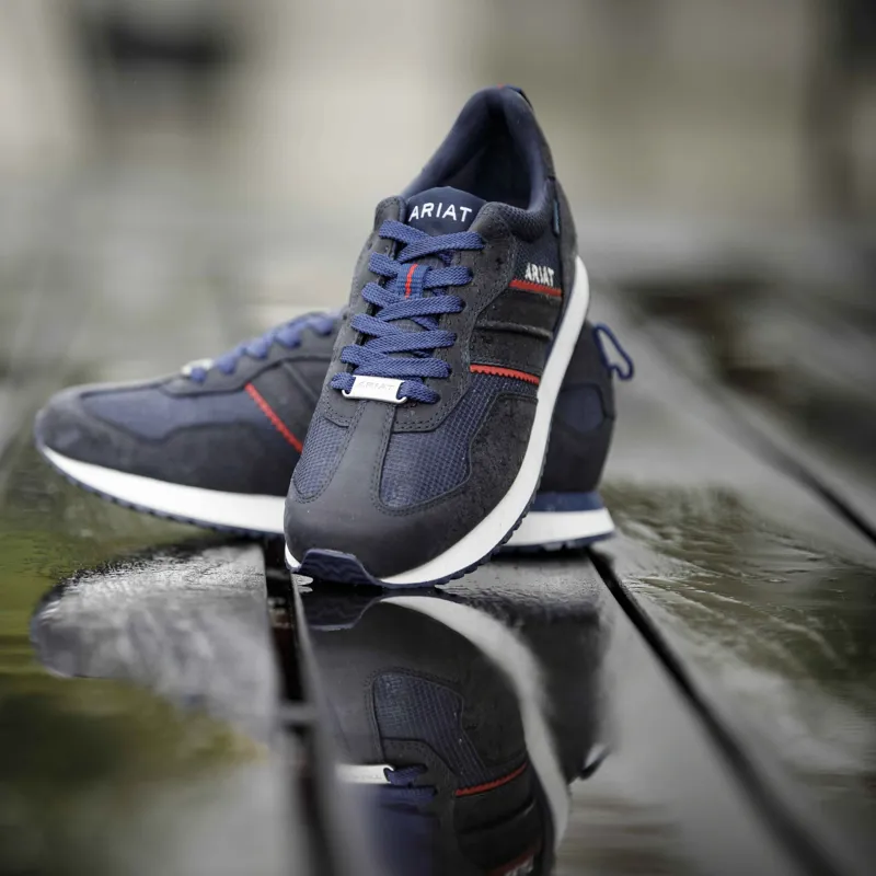 Ariat Ranch Runner Waterproof Womens Trainers - Navy-9