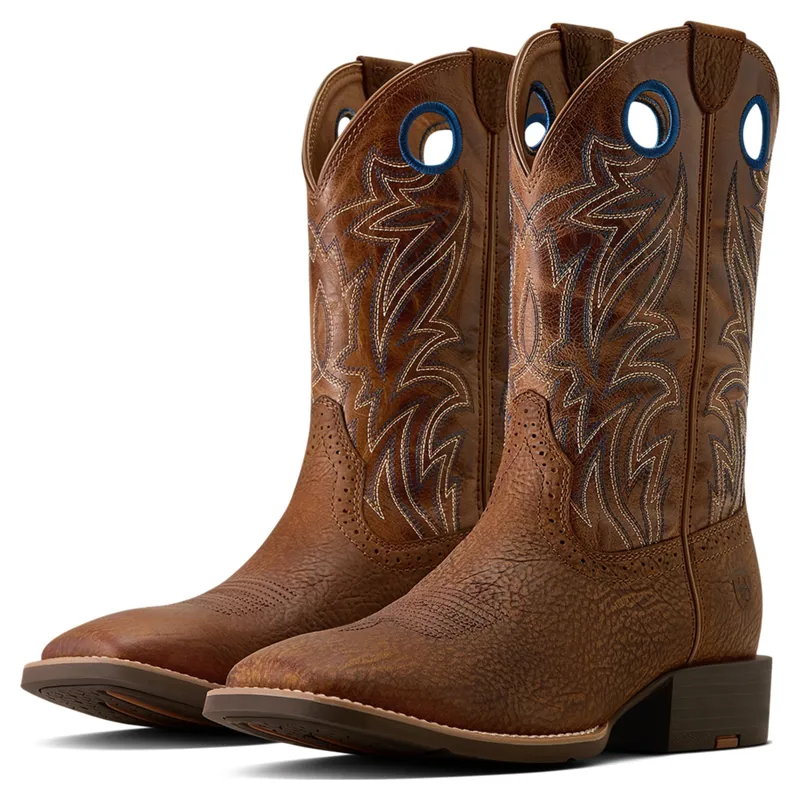 Ariat Sport Sidebet Mens Square Toe Western Boots - Toasted Grain/Tan-1