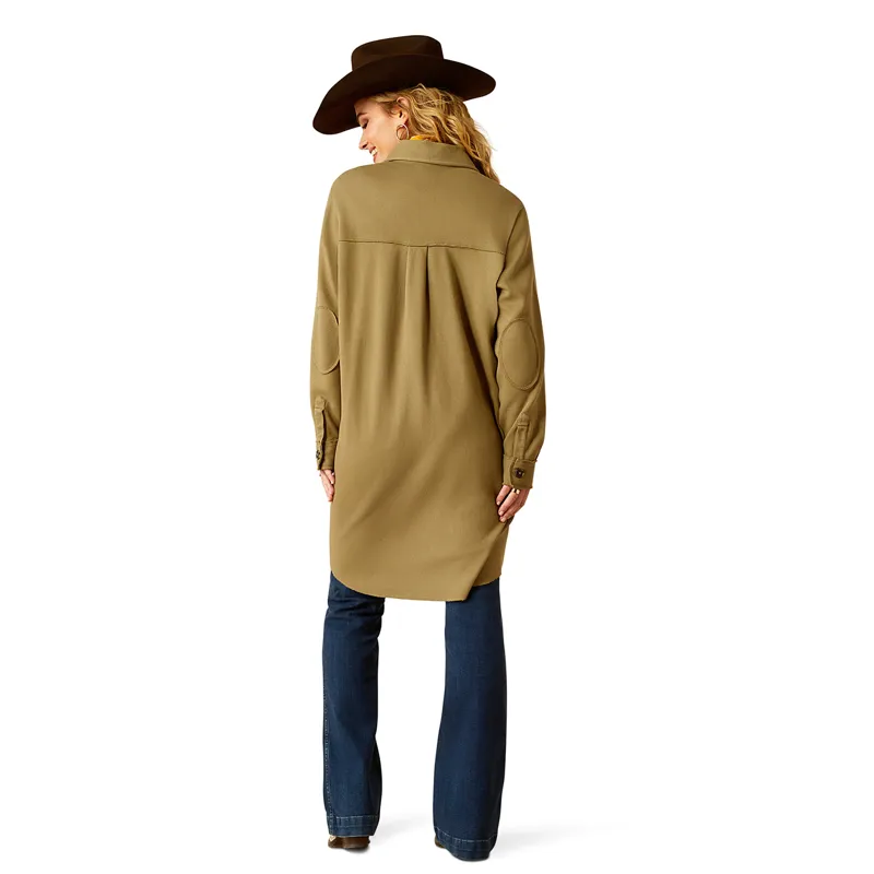 Ariat Vagabond Ladies Long Shirt - Burnt Olive-1