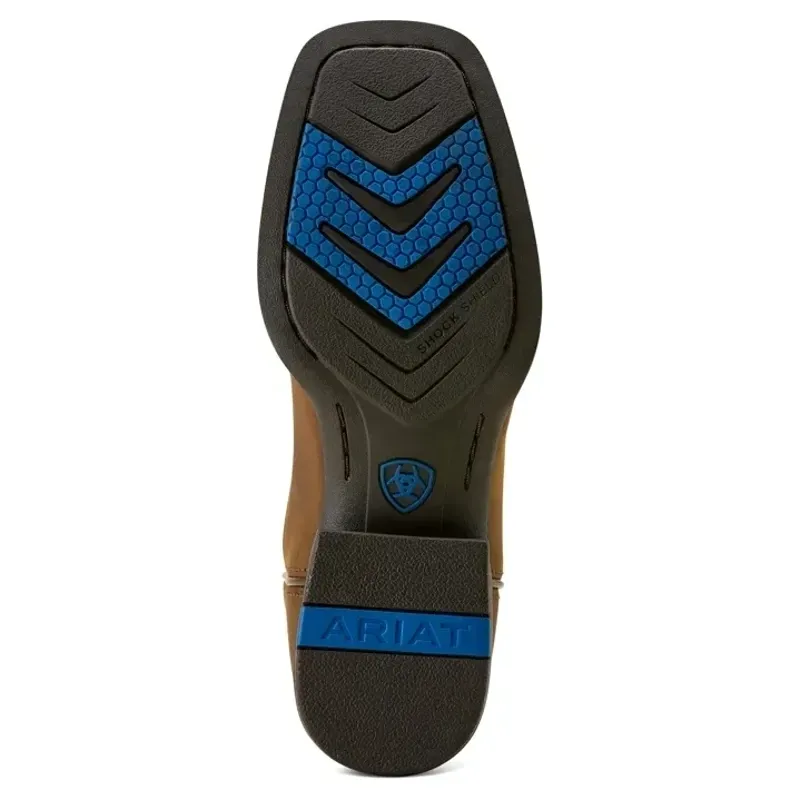 Ariat Westwood Wide Square Toe Junior Western Boots - Distressed Brown-5