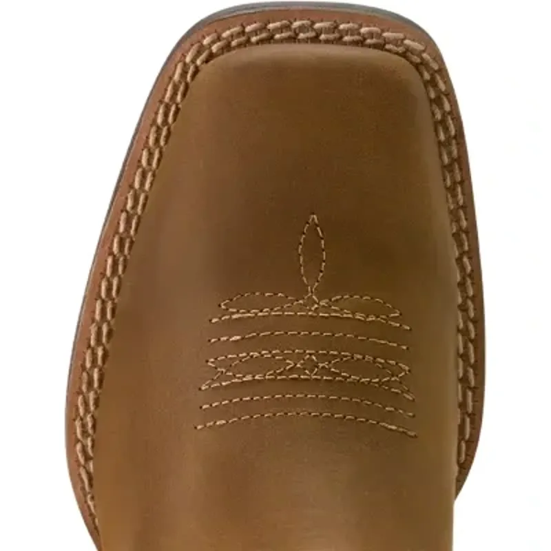 Ariat Westwood Wide Square Toe Junior Western Boots - Distressed Brown-6