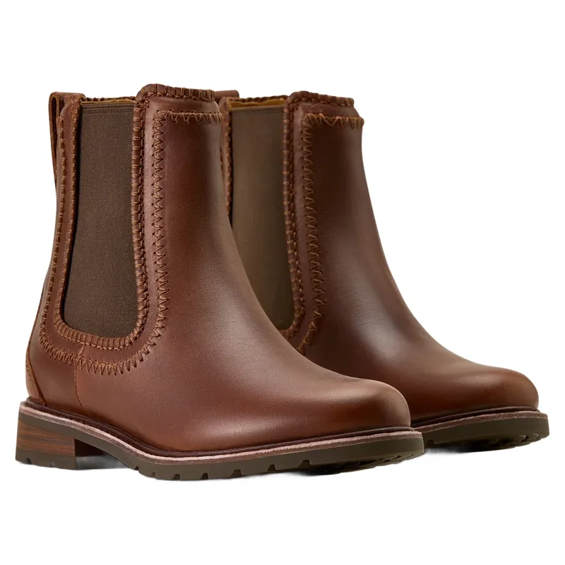 Ariat Wexford Whipstitch Womens Chelsea Boots - Deep Cognac-1