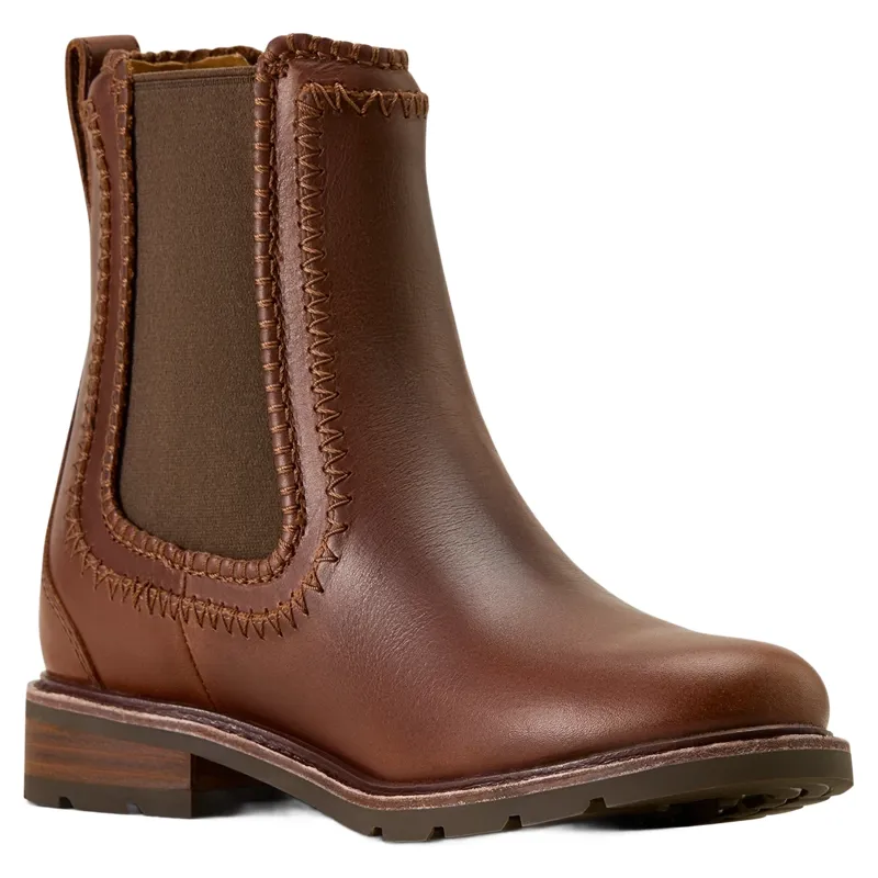 Ariat Wexford Whipstitch Womens Chelsea Boots - Deep Cognac-2