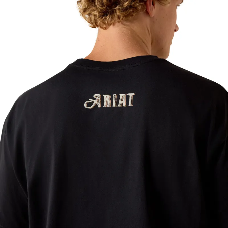 Ariat Wild Life Mens Boxy T-Shirt - Washed Black-3
