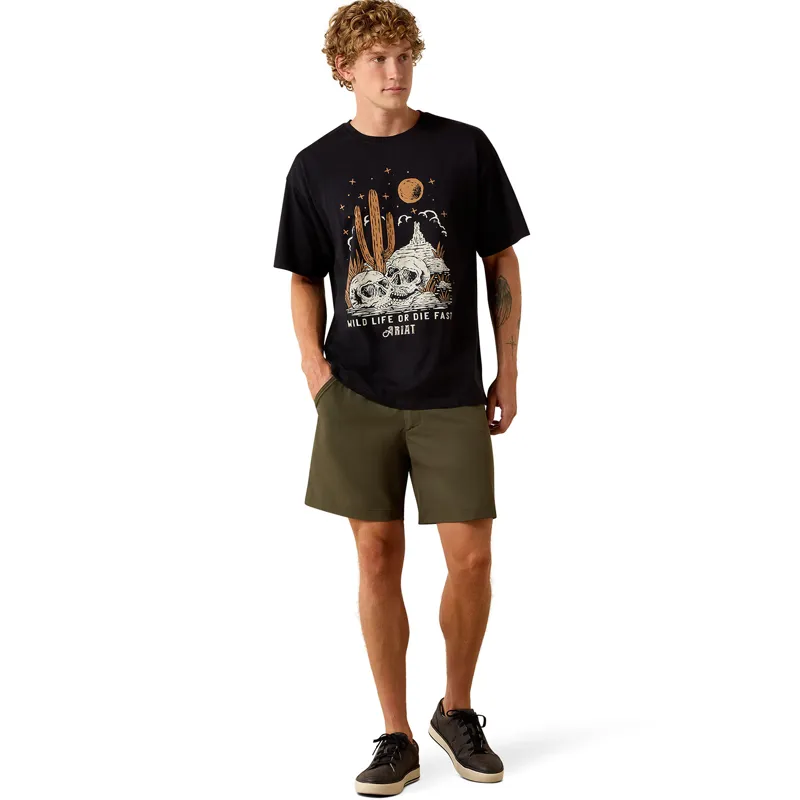 Ariat Wild Life Mens Boxy T-Shirt - Washed Black-4