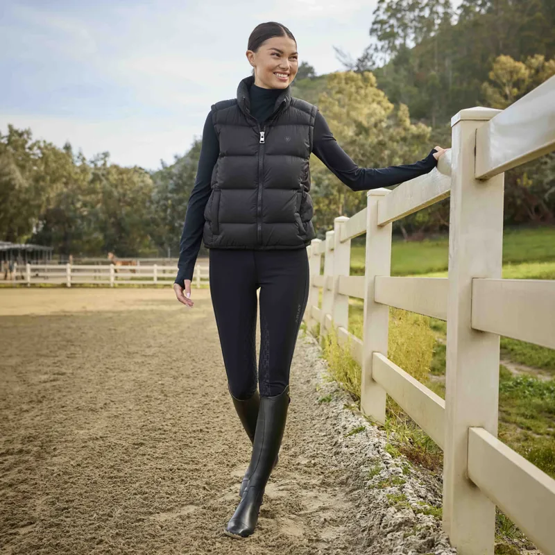 Ariat Tri Factor Vivacity Heat Half Grip Womens Breeches - Black-4