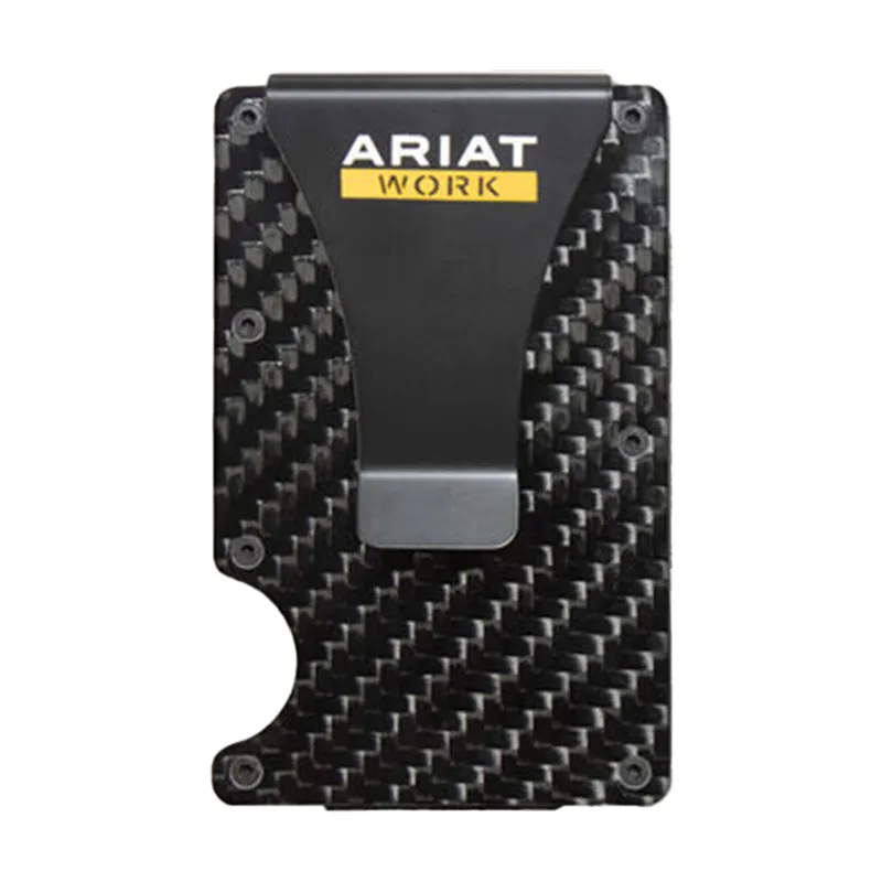 Ariat Mens Work Metal Utility Wallet - Silver