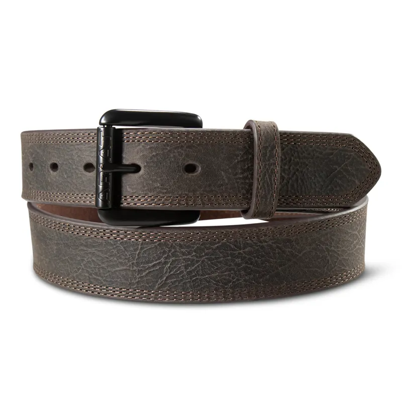 Ariat Mens Triple Row Stitch Work Belt - Brown