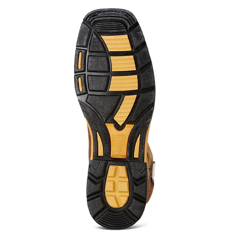 Ariat Workhog Wide Square Steel Toe Mens Western Work Boots - Toast-2