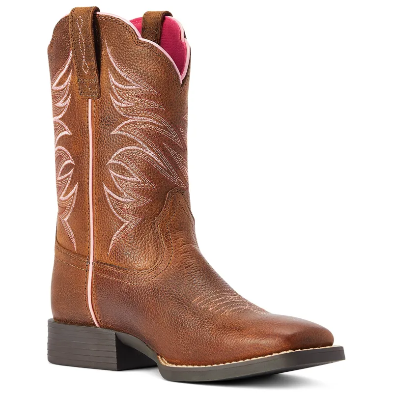 Ariat Firecatcher Junior Girls Western Boots - Russet Brown-4