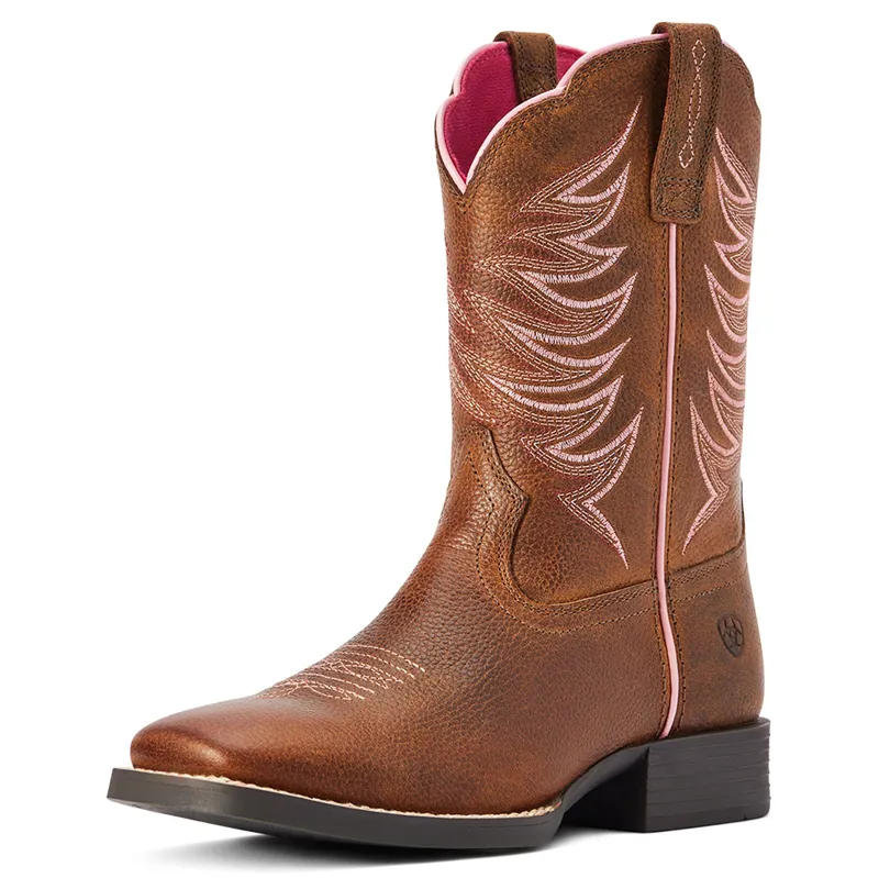 Ariat Firecatcher Junior Girls Western Boots - Russet Brown