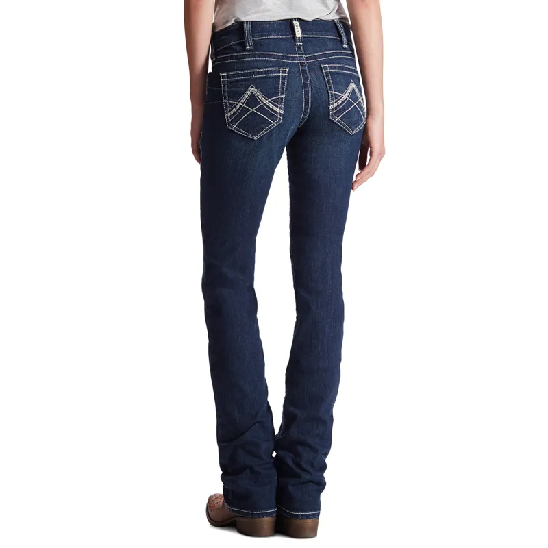 Ariat R.E.A.L. Mid Rise Icon Womens Straight Leg Jeans - Ocean-1