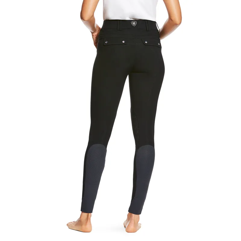 Ariat Tri Factor Grip Knee Patch Ladies Breeches - Black-1