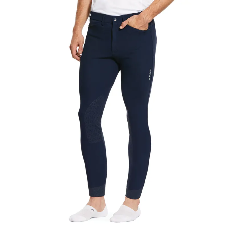 Ariat Tri Factor Grip Knee Patch Mens Breeches - Navy
