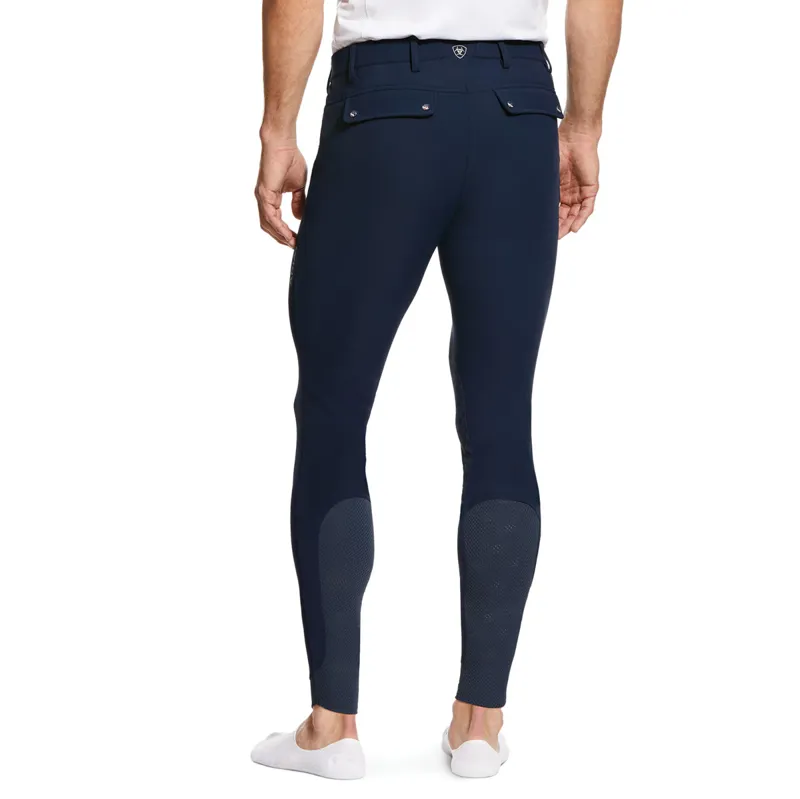 Ariat Tri Factor Grip Knee Patch Mens Breeches - Navy-1