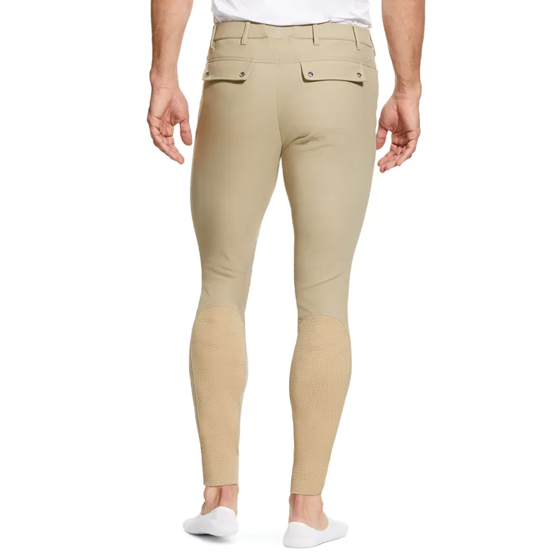 Ariat Tri Factor Grip Knee Patch Mens Competition Breeches - Tan-1