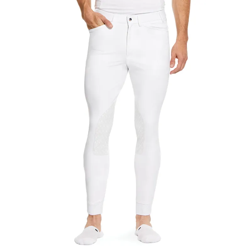 Ariat Tri Factor Grip Knee Patch Mens Competition Breeches - White