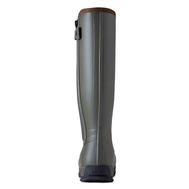 Ariat Burford Insulated Zip Rubber Mens Wellington Boots - Olive Green-1