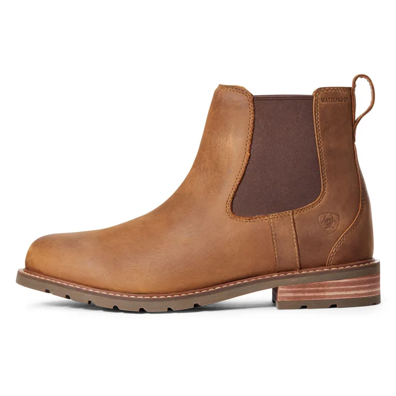 Ariat Wexford Mens Waterproof Chelsea Boots - Weathered Brown-2