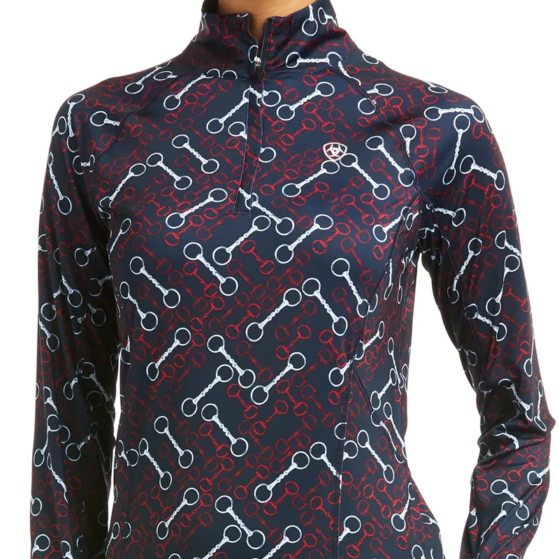Ariat Lowell 2.0 1/4 Zip Ladies Base Layer - Team Print-2