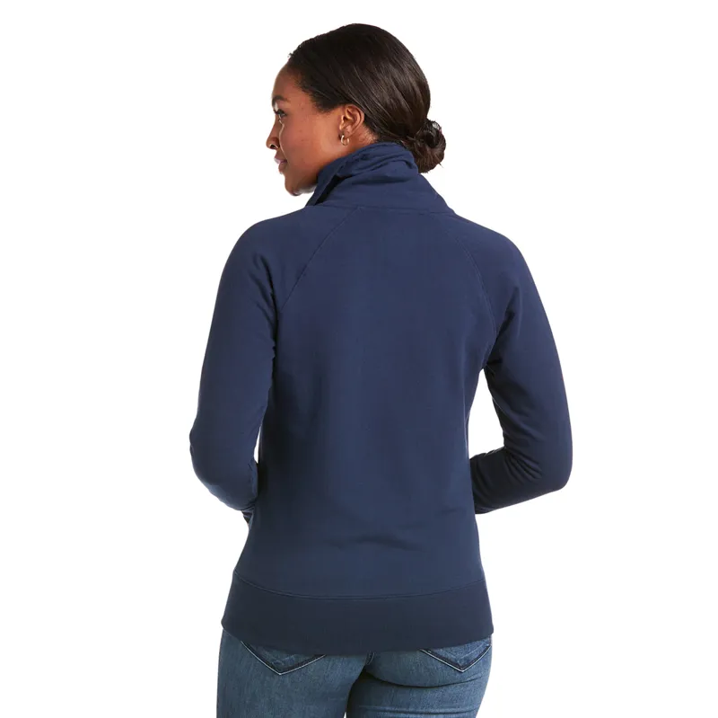 Ariat Team Logo Full Zip Ladies Sweatshirt - Team Navy-2
